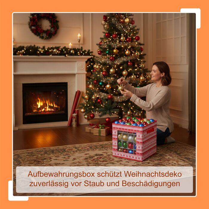 Набір з 3 коробок для зберігання новорічних кулічок Relaxdays