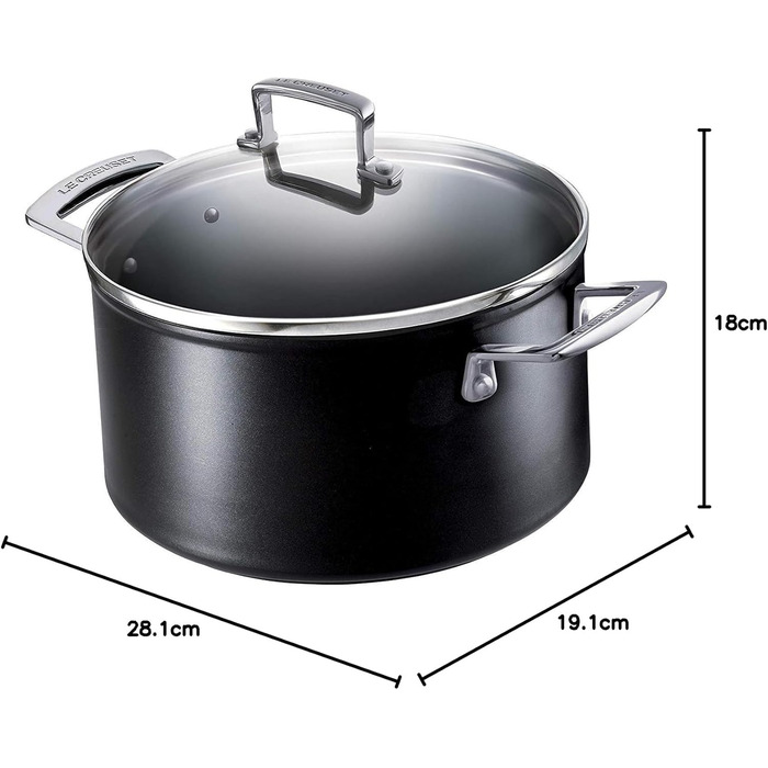 Каструля Le Creuset з антипригарним покриттям, Ø 18 см, для всіх плит (вкл. індукційні)