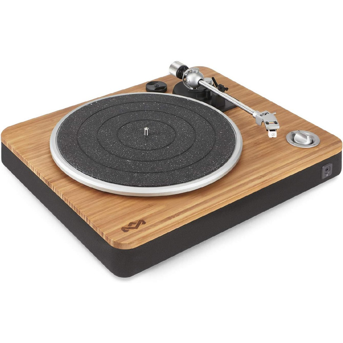 Бездротовий програвач вінілу House of Marley Stir It Up Bluetooth, екологічний, 33/45 об/хв, з вбудованим передпідсилювачем, головкою Audio-Technica, з бамбука