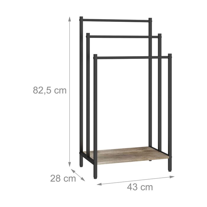 Підставка для рушників з полицею Relaxdays