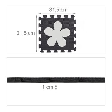 Relaxdays 34-елементний пазломат з бордюром та малюнками