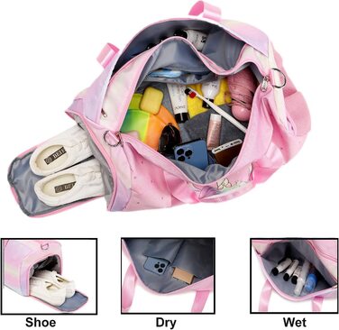 Спортивна сумка Jumpopack дитяча 4,7х24,8х20 см з єдинорогом фіолетова