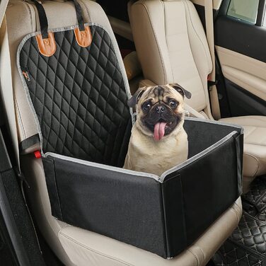Автомобільне сидіння для собак Toozey автомобільне сидіння для собак малого і середнього розміру-дуже міцне сидіння для собак на задньому і передньому сидіннях-посилені стінки, водонепроникний, складаний - 45 х 45 х 25 см, чорний