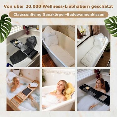 Подушка для ванни повномірна (126x41 см) з підголовником (13 см) для підтримки шиї, спини та ніг - біла, тепла біла