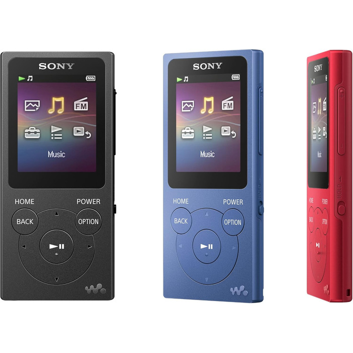MP3-плеєр Sony NW-E394 Walkman з FM-радіо, 8 ГБ, USB 2.0, червоний
