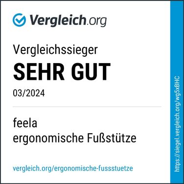 Підставка для ніг під стіл Feela® – ергономічна підставка для ніг, footrest, foot rest, срібна. Без термосумки