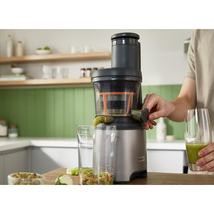 Kenwood PureJuice Pro JMP85.00SI: повільний соковитискач для свіжих соків, сріблястий