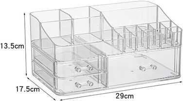 Прозора коробка для зберігання косметики, коробка для організації, настільна помада, пензлі для макіяжу, засоби для догляду за шкірою, футляр для макіяжу, полиця