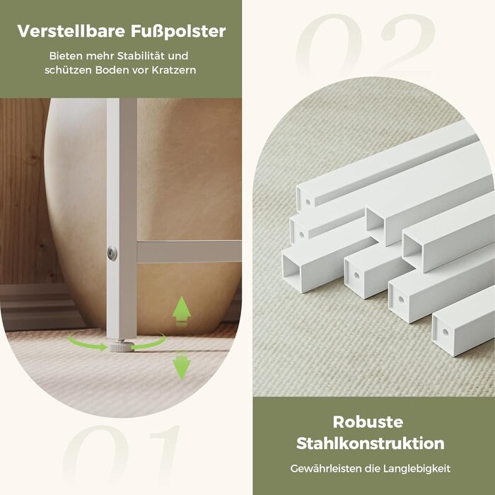 Комп'ютерний стіл Mericonia 120 см, ігровий стіл для невеликих приміщень, білий стіл для дому та офісу, стіл для студентів 120x60 см