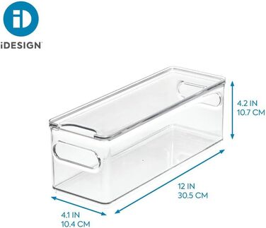 Контейнер IDesign 10,4х30,5х10,7 см прозорий