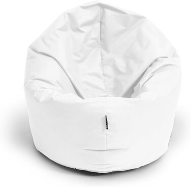 В 1 з наповнювачем Seat Cushion Curd Shape Floor Cushion Крісло BeanBag (діаметр 125 см, білий), 2