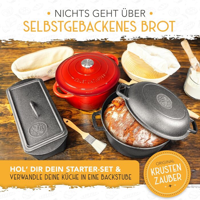 Набір для закваски Krustenzauber: 1000 мл скляний посуд для бродіння з лопаткою та термометром - аксесуари для випікання хліба, скляна тара для закваски, ферментація, набір для закваски Sourdough Starter Kit