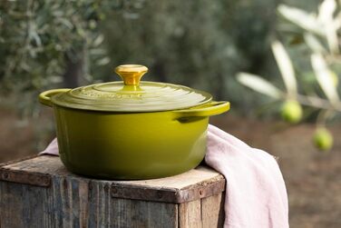 Le Creuset Signature Чавунний жаровня з кришкою, Ø 26 см, 4.2 л, Ocean (Leaf It to Me)