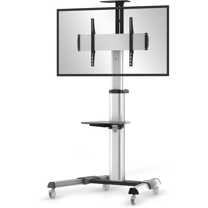 Підставка для телевізора Conecto TV Stand – регульована, поворотна, з роликами, 37-70 дюймів, модель LM-FS02G, срібна