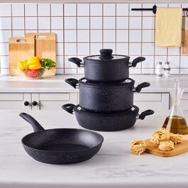 Набір посуду Karaca Nebula 7 предметів з кераміки з антипригарним покриттям SwissCrystal (без PFAS)