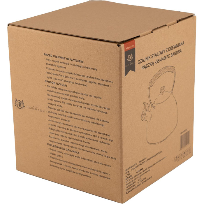 Чайник електричний KARL HAUSMANN Induktion 2.5L з авто-свистком, з нержавіючої сталі для всіх типів плит