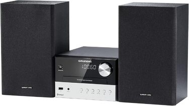 Мікросистема Grundig CMS 1050 DAB BT, CD/MP3, USB, 30 Вт RMS, чорний/сріблястий