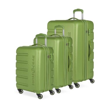 Набір валіз SwissGear 7366 Hardside з спінерами, розширювані, 3 шт. (19/23/27), зелені