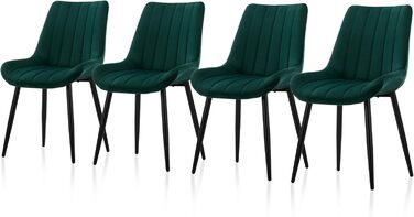 Набір з 2-х стільців для їдальні TUKAILAI з штучної шкіри, ергономічні, з металевим каркасом, до 150 кг, для кухні, їдальні та вітальні, коричневі (зелені, велюрові, набір 4 шт.)