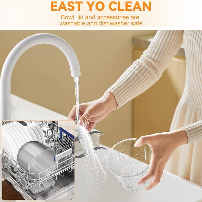 Електричний подрібнювач для кухні з 3L скляною та 3L нержавіючою чашею, 300W, 2-лезові сталеві ножі, 3 швидкості, придатний для миття в посудомийній машині, для фруктів, овочів, м'яса