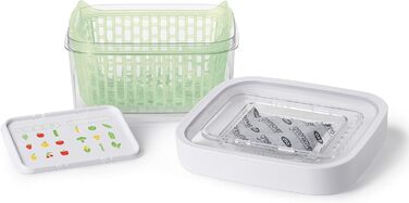 OXO Good Grips Greensaver Контейнер для зберігання продуктів, 4.7 л, з кришкою та вентиляцією, набір 4 шт.