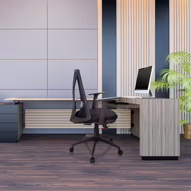 Офісне крісло / Обертове крісло FALUN BASIC Сітка / Тканина Чорний hjh OFFICE