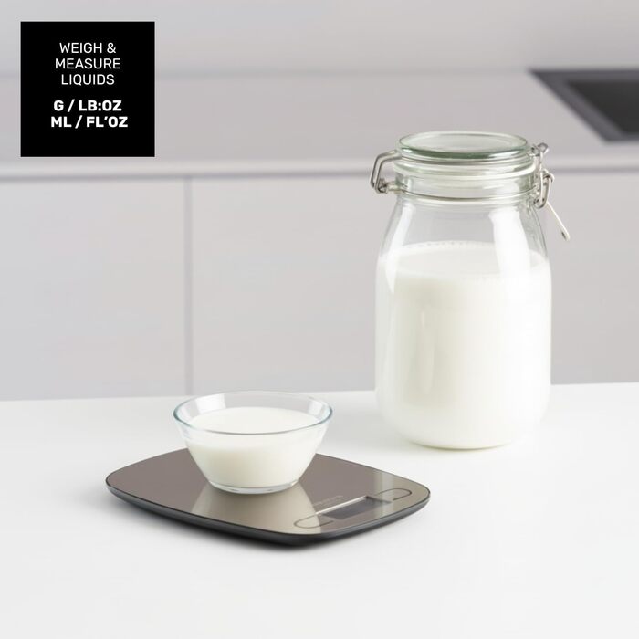 Кухонні ваги Taurus Easy Inox з цифровим дисплеєм, 5 кг, функція тарування, сріблясті, 15x20 см