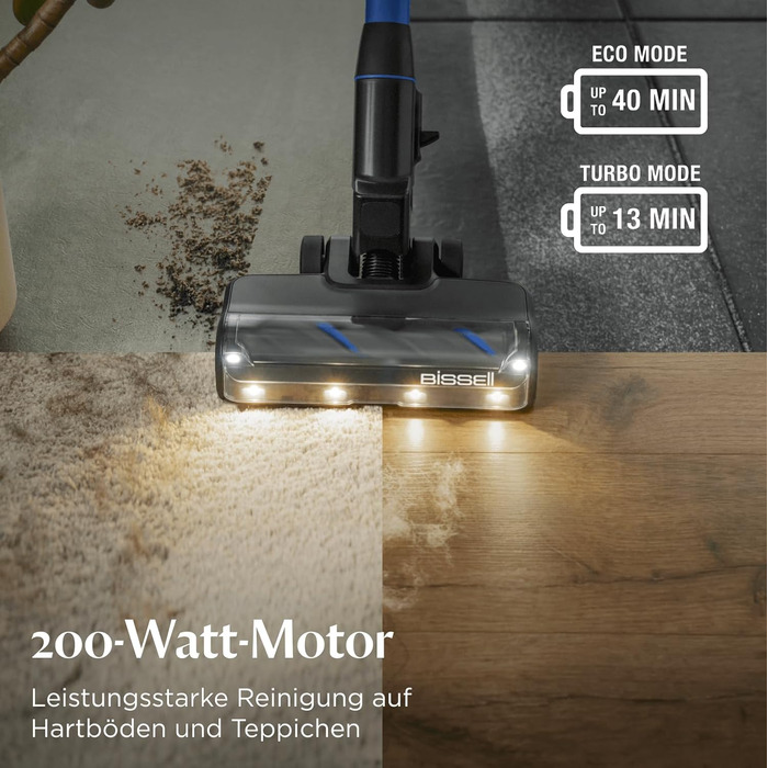 Акумуляторний пилосос Bissell PowerClean FurGuard для шерсті тварин з HEPA-фільтром, 2500 mAh, 50 хв роботи