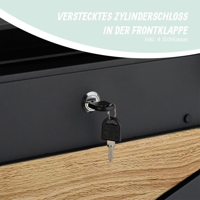 Скринниця Relaxdays з імітацією дерева та відсіком для газет