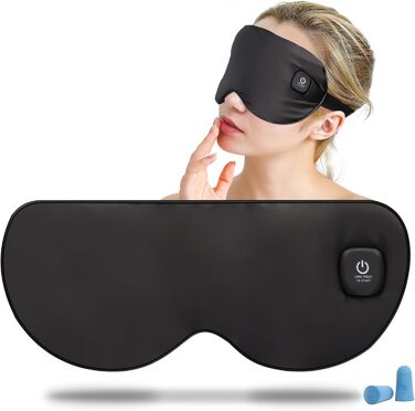 Зігріваюча маска для сну PNGOS 40-55°C USB чорна