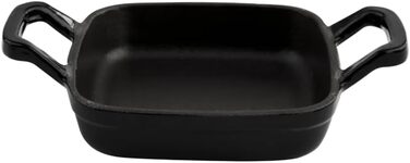 Чавунна сковорода Sally's 12x12 см першокласна теплопровідність, тривале утримання тепла, придатна для використання в духових шафах, для всіх типів варильних поверхонь (Fury Black)