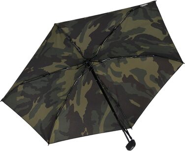 Кишенькова парасолька iX-brella Super Mini з чохлом і затискачем на ремінь 94cm камуфляжний дизайн оливковий