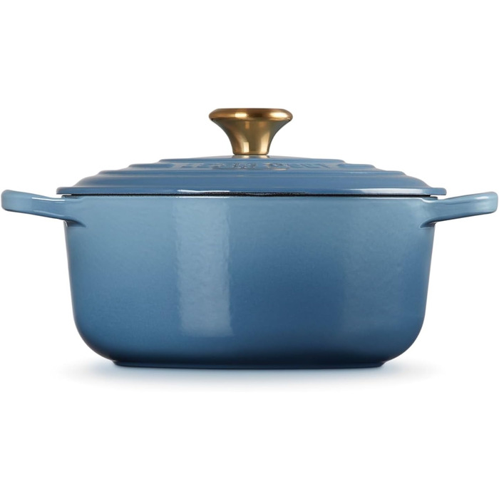 Le Creuset Signature Казанок з чавуну з кришкою, Ø 20 см, 2,4 л, Chambray, для всіх типів плит, включаючи індукцію