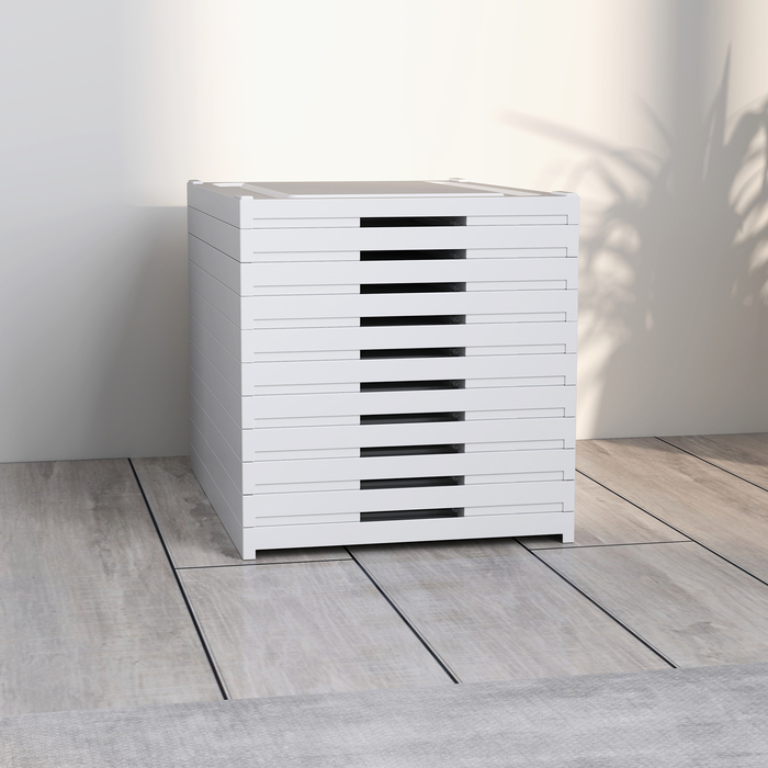 10-ярусна полиця для взуття, шафа для взуття, складана, з вентильованою задньою стінкою, пластик, біла