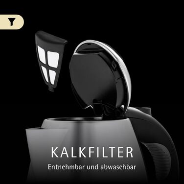 Електричний чайник WMF Stelio 1,7л з нержавіючої сталі, з фільтром від накипу, 2400 Вт, з підсвічуванням рівня води, захистом від перегріву, матове срібло