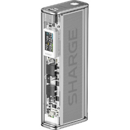 Powerbank SHARGEEKE 140W 20000mAh прозорий, USB-C/USB-A, PD 3.1 для ноутбуків, iPhone, MacBook, Galaxy, Dell, iPad, для подорожей та активного відпочинку