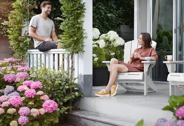 Пластикове крісло Keter Allibert Troy Adirondack, антрацит, для саду, тераси та балкона, 93x81x96.5 см, стійке до погодних умов