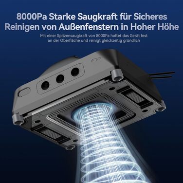 Робот для миття вікон з 6 водяними форсунками, потужністю всмоктування 8000 Па та технологією розпізнавання країв. Підходить для внутрішніх та зовнішніх вікон. В комплекті бак для води 100 мл для ефективного очищення та точного планування. YW758