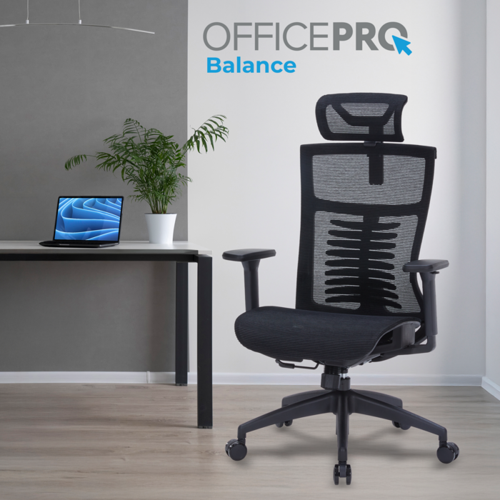 Крісло офісне OfficePro Balance OC620-B-B-B