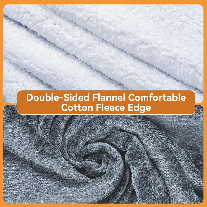 Електрична гріюча ковдра з автовимкненням, 9 режимів нагріву та 10 таймерами. Захист від перегріву, пральна, тепла ковдра для дому та офісу (Сірий, 180x130 см)