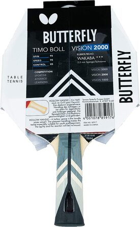 Ракетка для настільного тенісу Butterfly Тімо Болл Vision 2000 чохол для настільного тенісу Cell Case 3*** ITTF R40 м'ячі для настільного тенісу / набір ракеток для настільного тенісу / Професійний набір для настільного тенісу