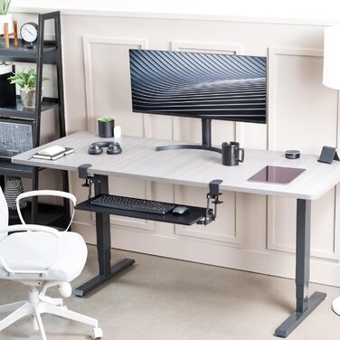 Підставка для клавіатури та миші VIVO MOUNT-KB08V, 68x28 см, регульована висота, з ящиком для клавіатури, чорна