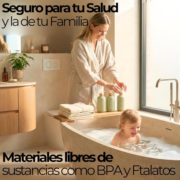 Набір дозаторів для мила в ванну кімнату, матовий чорний, 500 мл, 3 шт. для гелю та шампуню, з воронкою для наповнення