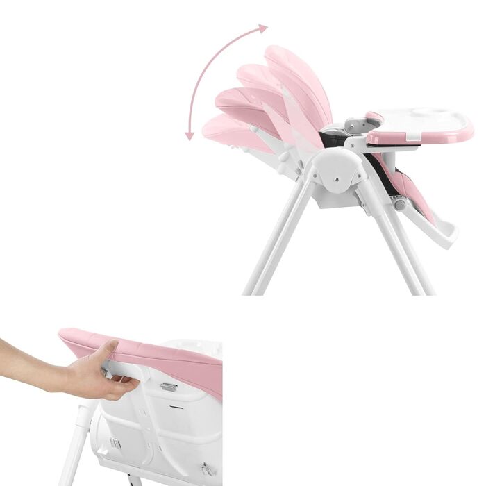 Дитячий стільчик для годування Baby Vivo Kinder Hochstuhl з регулюванням висоти та функцією гойдання, колір Cool Mint (Bubblegum)