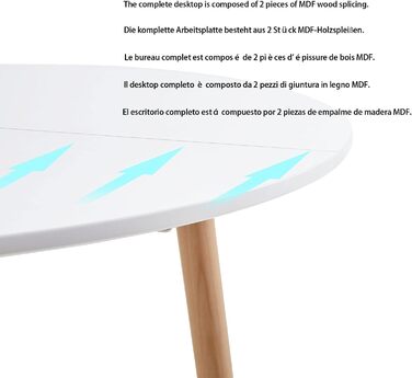 Круглий обідній стіл WeDo 80x80x74 см - білий, для кухні, вітальні, офісу