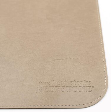 Набір скатертин BEEFSTONE© 6 шт. з PU шкіри, двосторонні, водонепроникні, миючі, з імітацією шкіри, 44 x 34 см (Чорно-коричневий/Бежевий)