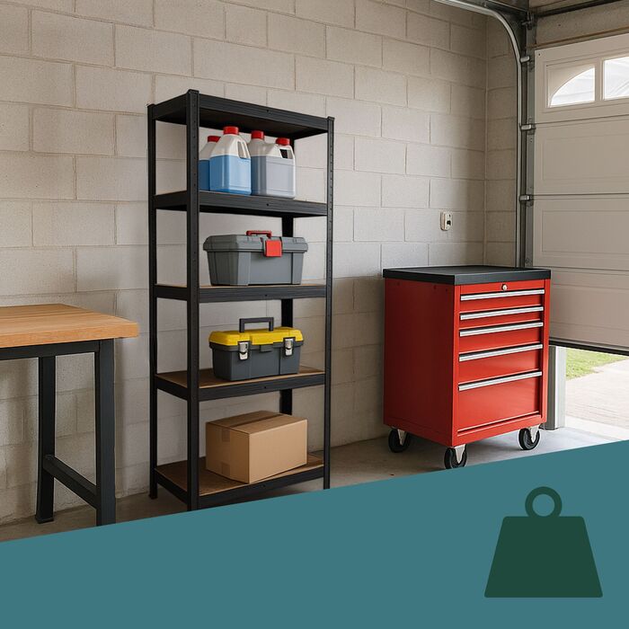 Поличкова система Relaxdays для важких навантажень, 875 кг, стиль Індустріальний Шик