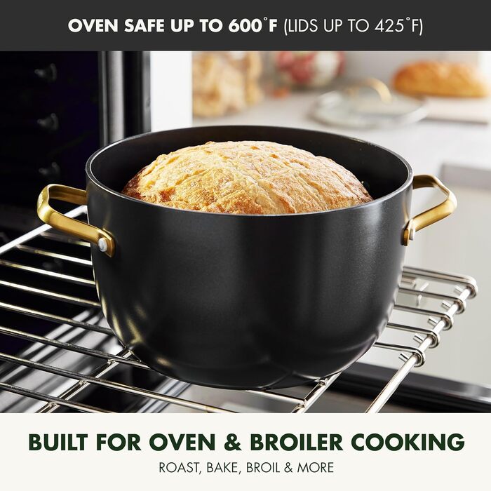 Набір сковорідок GreenPan Reserve, керамічне покриття, 20, 24 та 28 см, 3 шт. (16 предметів, чорний)