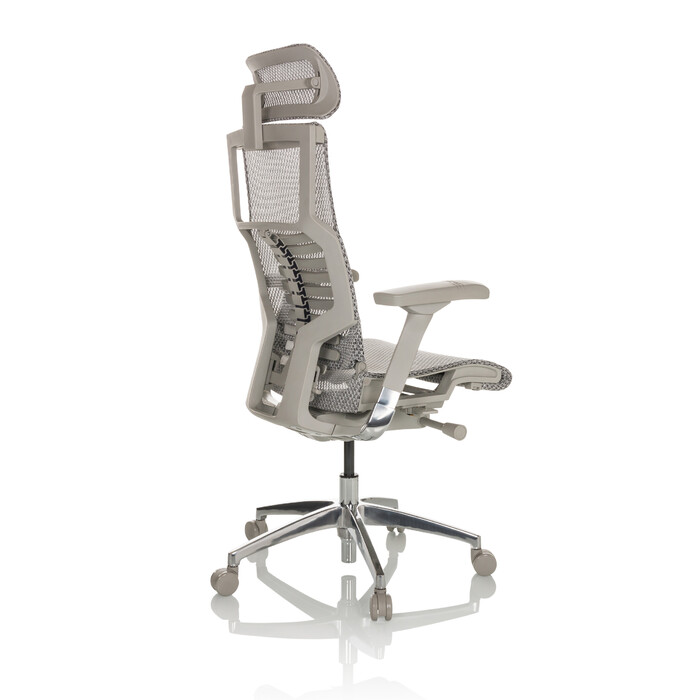Офісний крісло / Крісло для керівника POFIT G GEN2 з сітчастою спинкою, світло-сірого кольору, hjh OFFICE