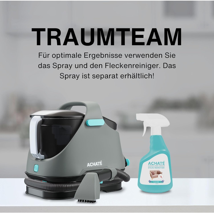 Вашорка для килимів та м'яких меблів - Fleckenreiniger 650W, 1.4L, сірий/блакитний